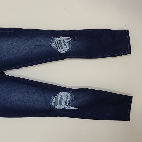 L'agence  Margot Skinny High Rise Destressed Blue Jeans Size 27 - Picture 3 of 10